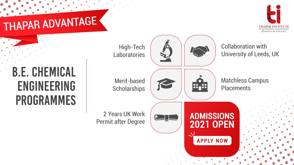 TIETofficial's tweet photo. Chemical Engineering skilfully integrates physics, chemistry, biology with mathematics to construct new technologies that solve real-world problems.
#EngineeringProgramme https://t.co/G9JqFHA7DV