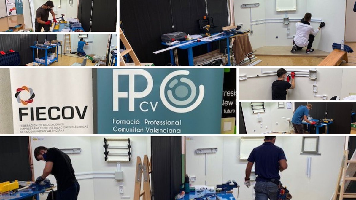 🏆 Campeonato de Skills Comunidad Valenciana, los alumnos participantes montan sus instalaciones eléctricas 👨‍🔧
<a href="/FIECOV_/">FIECOV Federación</a> patrocinador #CVSkills