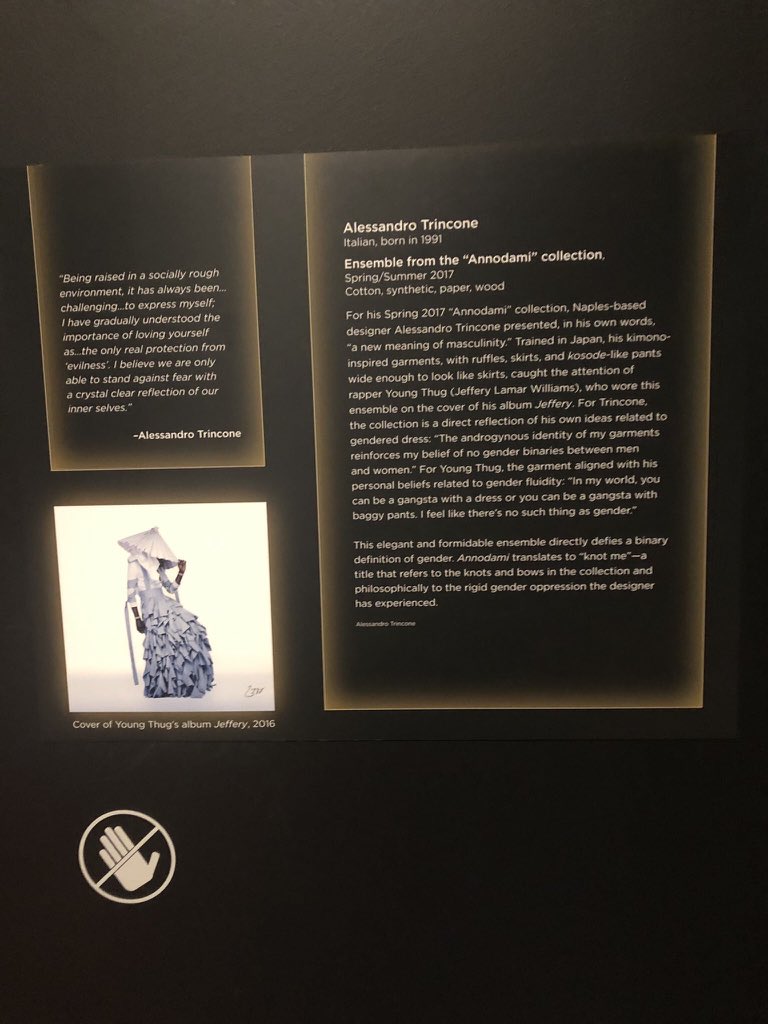 XXL's tweet photo. Young Thug’s Jeffrey dress at the Museum of Fine Arts in Boston https://t.co/F4cUHNBLQy