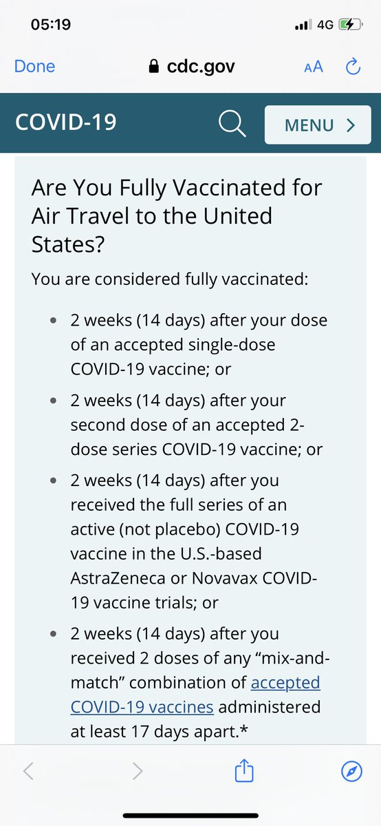 a_webster29's tweet photo. @SammualM Dose this mean that they consider 1 vaccine as fully vaccinated? Reads like this, but I’m unsure. I’m travelling with 2 15 year olds that have had 1 vaccine and I’ve had both. Any help would be great. This if from the CDC updated rules. https://t.co/ucPWW5LpUs