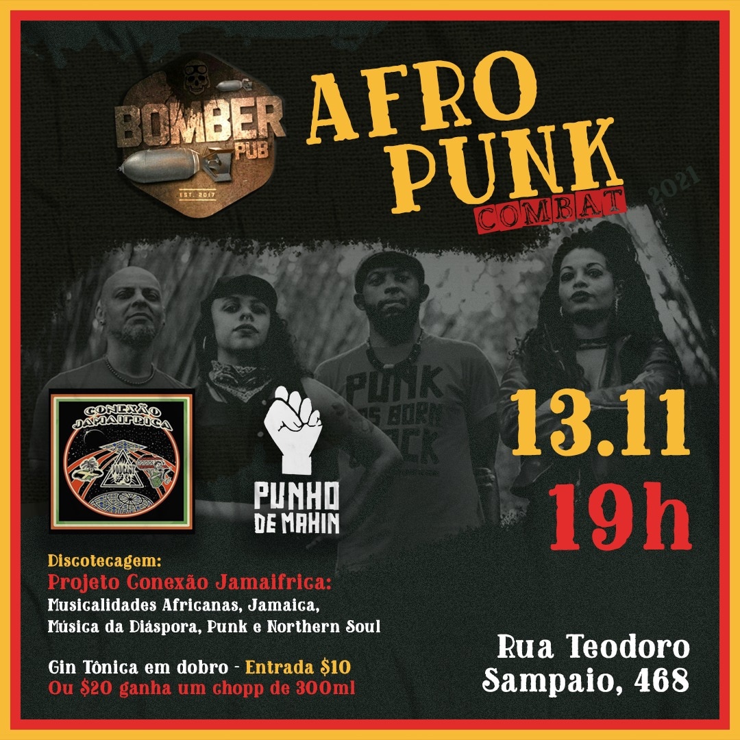 mahin_de's tweet photo. AFRO PUNK COMBAT
Depois de tanto tempo estamos de volta com um pocket show no #bomberpub
DISCOTECAGEM
Projeto Conexão Jamaifrica
Musicalidades africanas, Jamaica, música da diáspora, punk e Northern Soul
#will_musica_do_mundo #conexao_jamaifrica https://t.co/avkM18Z9DR