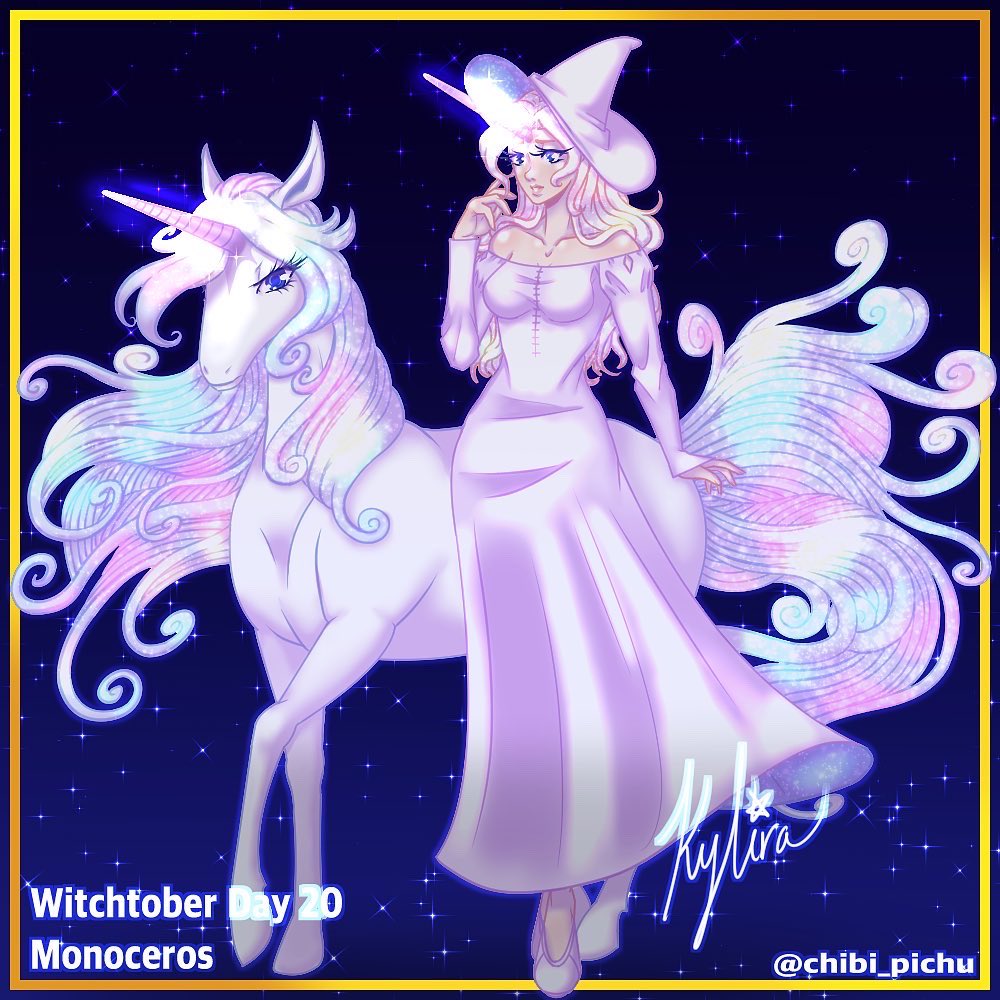 chibi_pichu's tweet photo. Witchtober Day 20: Monoceros 

#witchtober2021 #AnimeArt #LastUnicorn https://t.co/V4uqTnmVvk