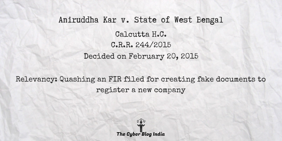 incyberblog's tweet image. Quashing an FIR filed for creating fake documents to register a new company

buff.ly/3kmC4pH

#dishonestly #electronicgadgets #falsedocuments #forgery #internet #printers #loss #incyberblog