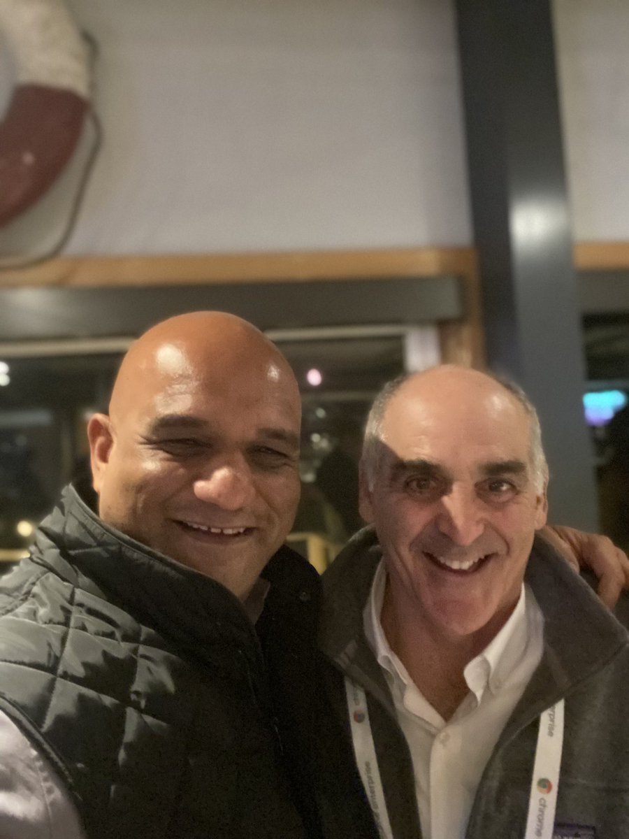 SameerPatel's tweet image. Not nearly as cute as his grandkids but always a treat to hang with my dear pal @charlieisaacs #CCE2021