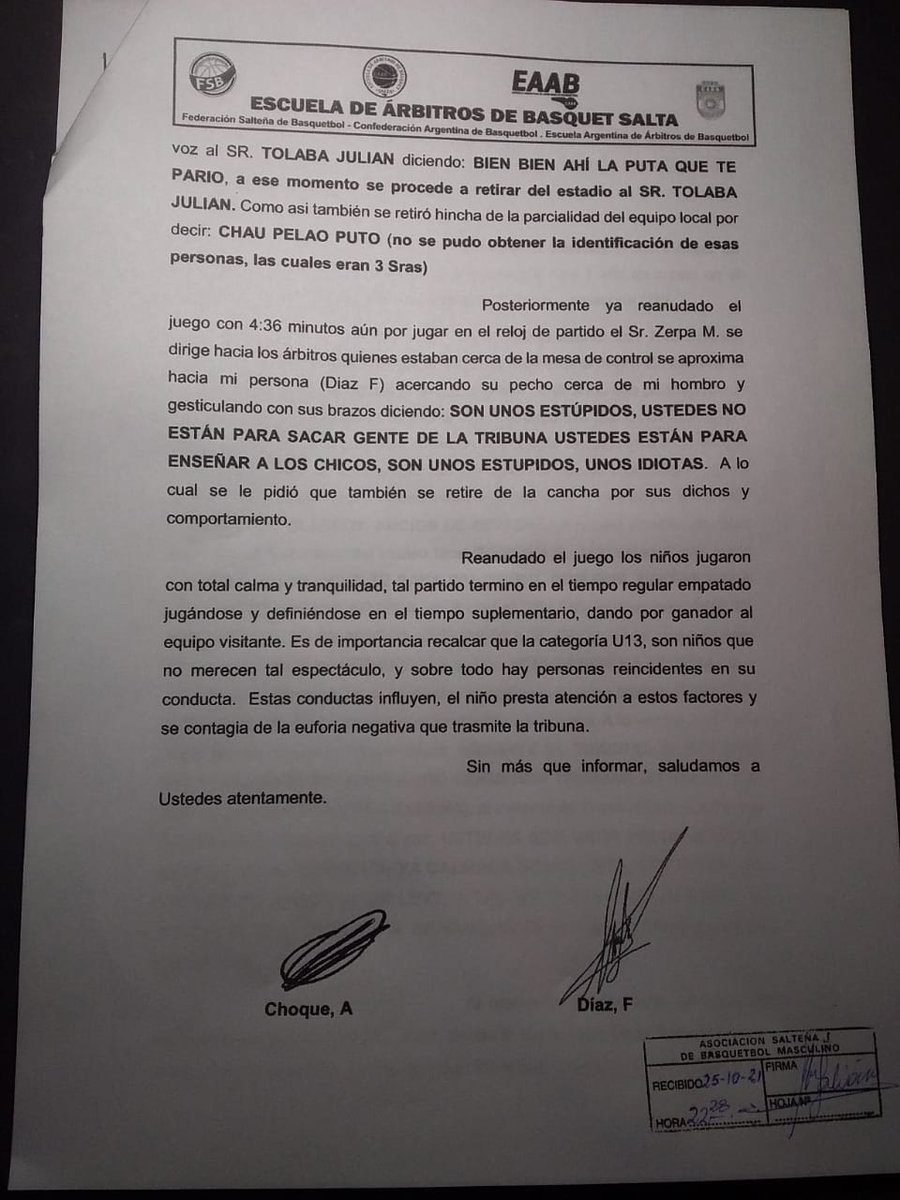 ebvillasoledad's tweet photo. 🏀COMUNICADO: Desde la Escuela de Básquet Villa Soledad repudiamos enérgicamente los insultos discriminatorios y clasistas proferidos por la parcialidad visitante hacia nuestros jugadores el día sábado 23 durante el partido de la Cat U13, @LeoDestefano2 @filpalopoli @SaltaBasket https://t.co/Amcf9JjXZX