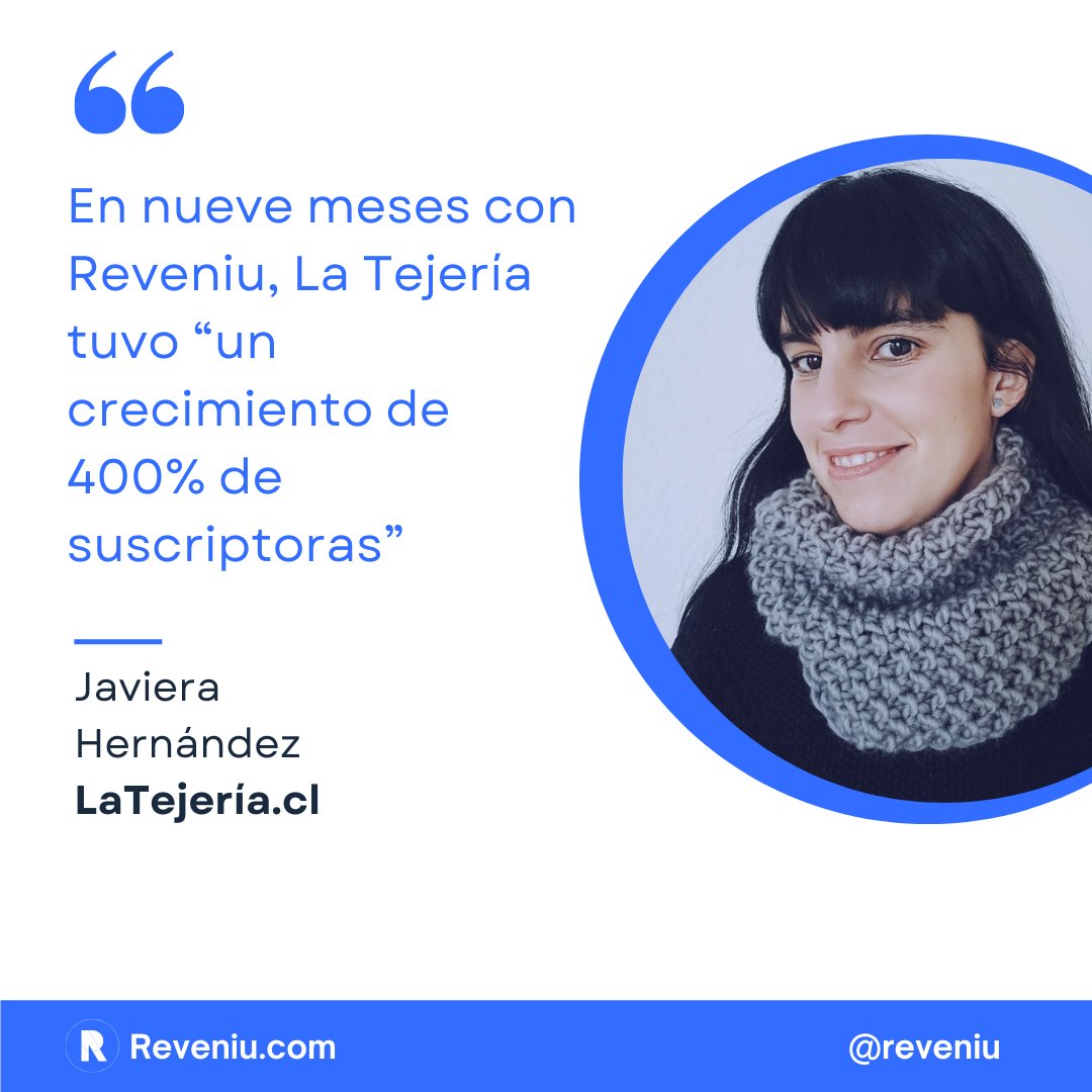 reveniuhq's tweet photo. Javiera Hernández se aburrió del periodismo y convirtió su hobby: el tejido, en un negocio y comunidad boyante con https://t.co/gKWJ2LirGk. Su historia es la primera de #mujeresemprendedoras que destacamos. #membresias #clubesdigitales #cobrosrecurrentes https://t.co/ixLIyHaHmZ