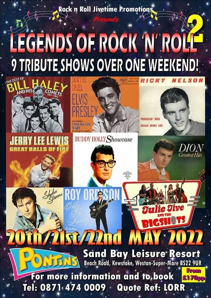 Legends Of Rock ‘n’ Roll Weekender @ Pontins 2 is now up on the pontins system. If you left details at our recent event they will be in contact soon. £20 pp will secure your chalets. #rockabilly #rocknroll #retro #vintage #musicweekenders #pontins #marketing