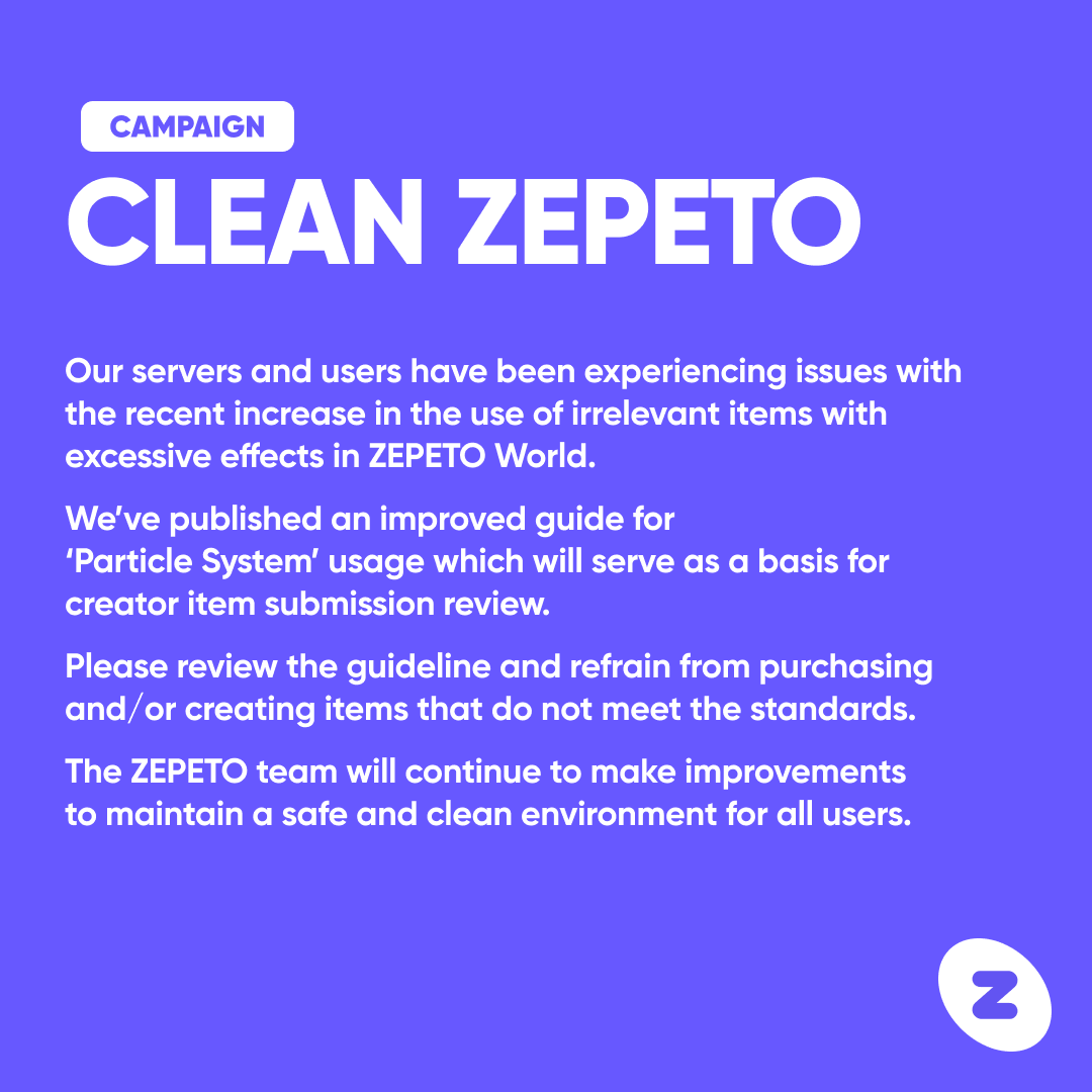 zepeto_official's tweet photo. 🎤NOTICE! 

For more information, check out the link👇
https://t.co/LwK6loUG79 

#ZEPETO #CleanZEPETO
#OfficialAnnouncement #ZEPETO_Announcement 
#Pengumuman #Pengumuman_ZEPETO https://t.co/zwT9Fe9Xou