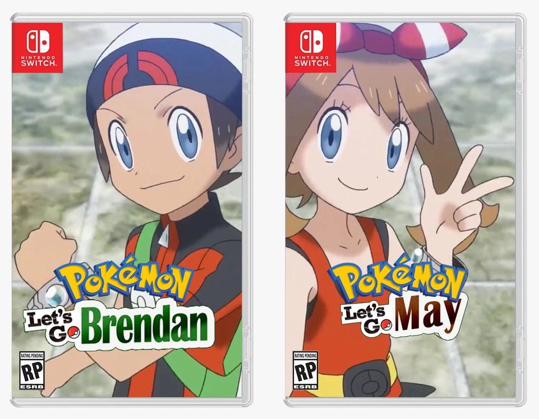 MCBDes's tweet photo. #LETSGOBRANDONCHALLENGE #LetsGo #Pokemon #PokemonLetsGo #LetsGoBrandon #LetsGoBrendan #LetsGoMay #NintendoSwitch https://t.co/u2vtQG4nsV