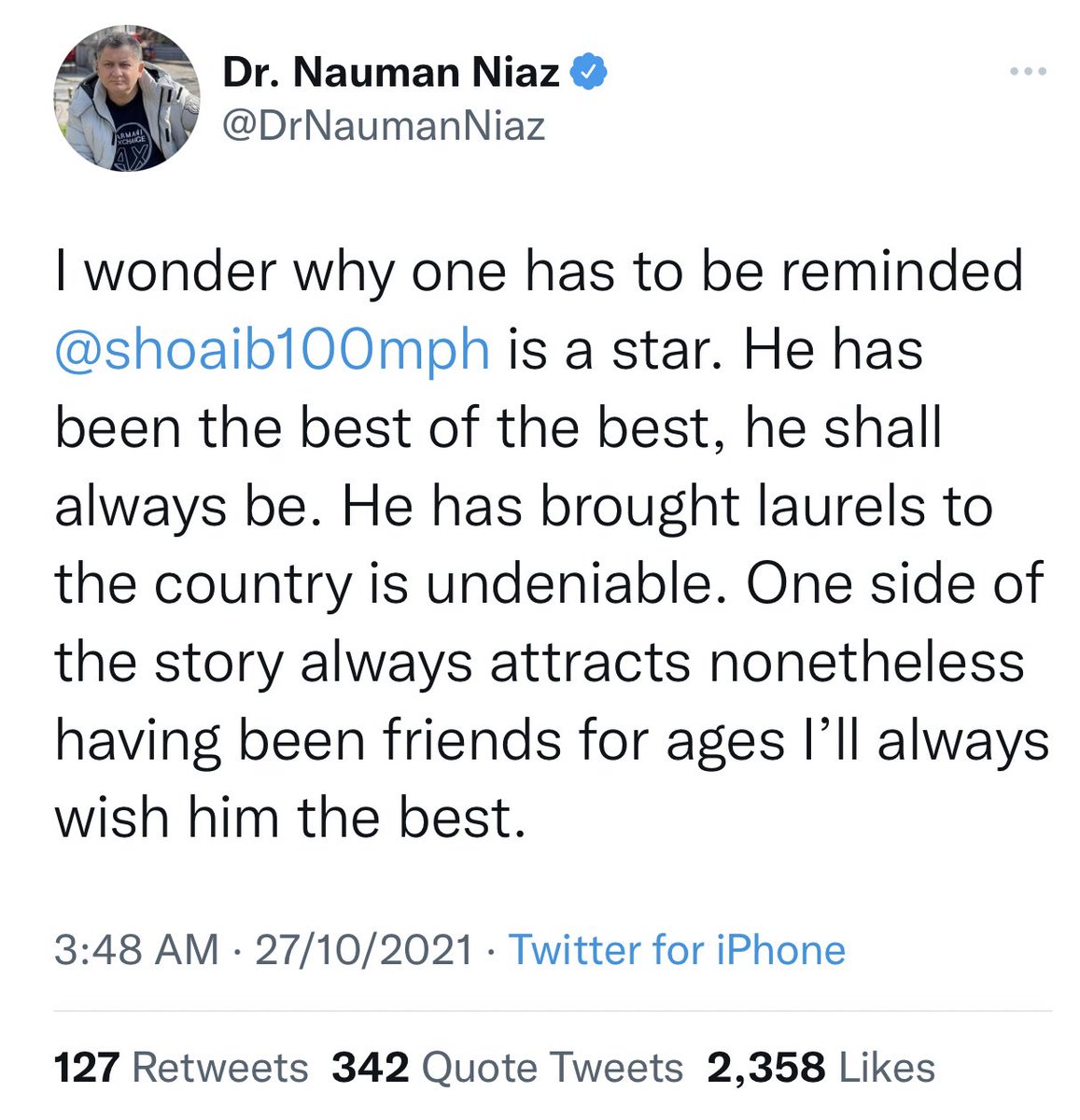 alinashigri's tweet photo. Don’t understand why is it so difficult to admit your mistake, apologise for the behaviour and move on? #DrNaumanNiaz https://t.co/b5U4lt7d1B