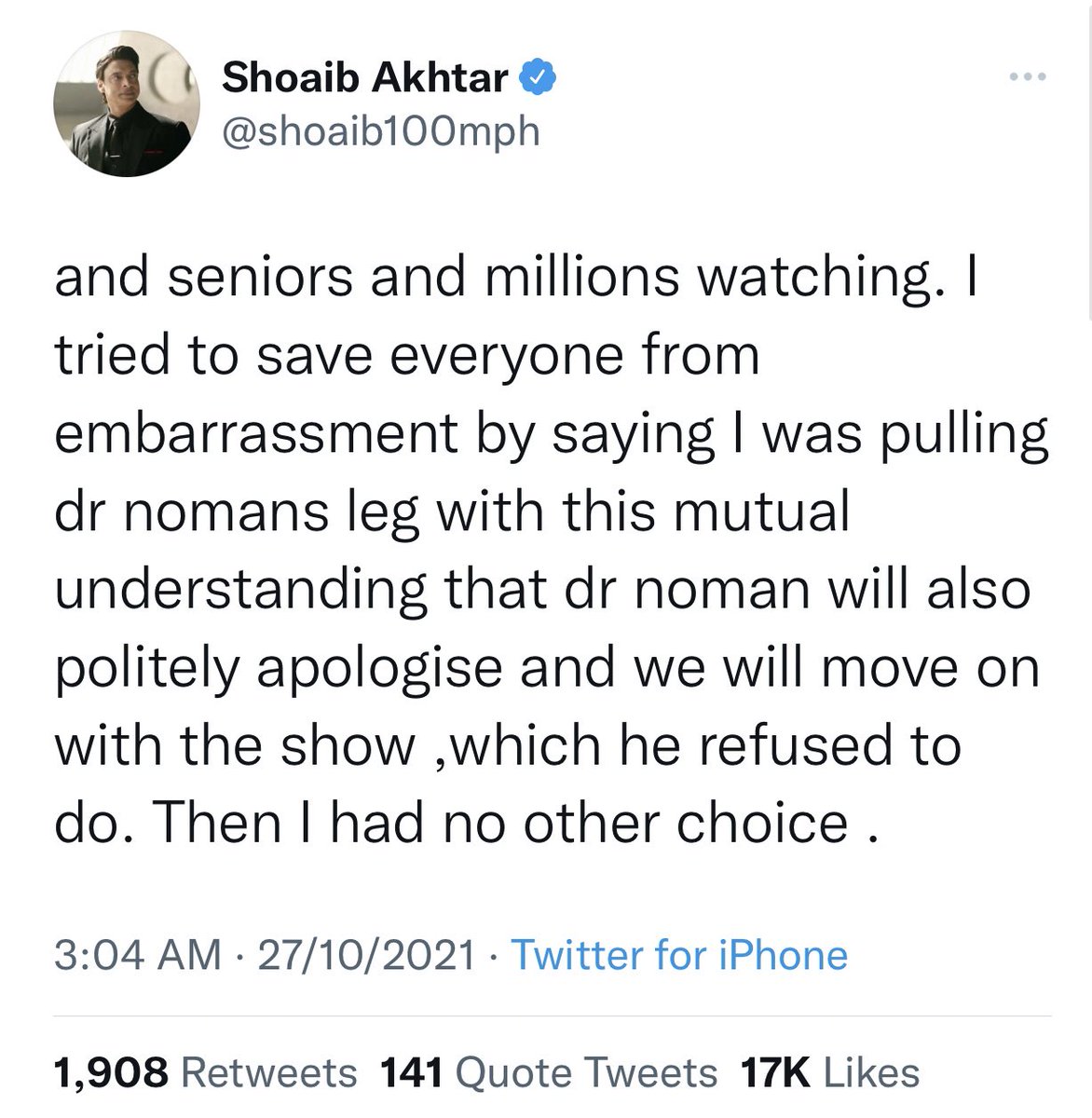 alinashigri's tweet photo. Don’t understand why is it so difficult to admit your mistake, apologise for the behaviour and move on? #DrNaumanNiaz https://t.co/b5U4lt7d1B