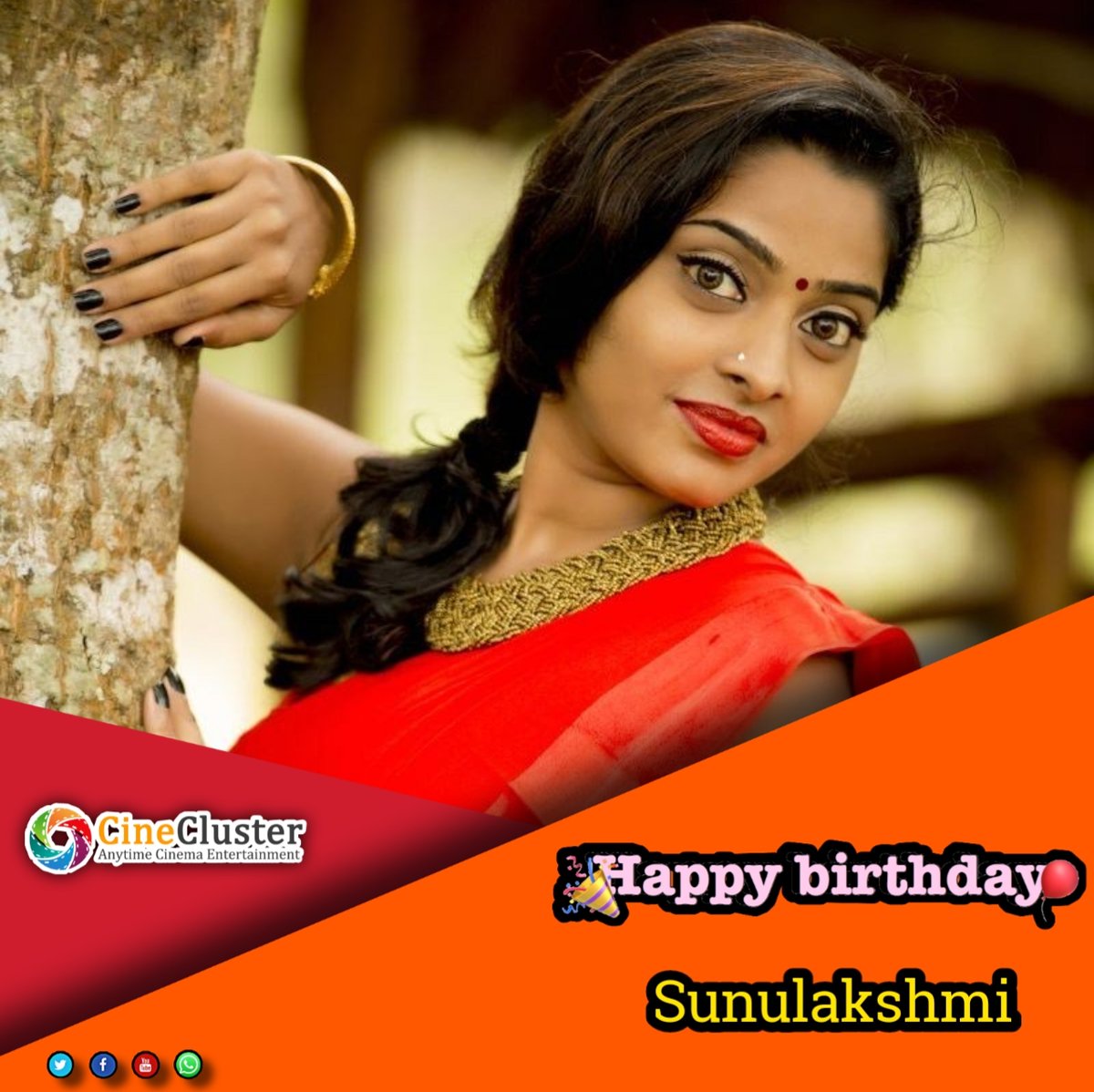 Team #CineCluster Wishing you a very Happy Birthday!!! Have a great & healthy year ahead!! #Sunulakshmi 😊😊🎂🎂 #HBDSunulakshmi #CineCluster