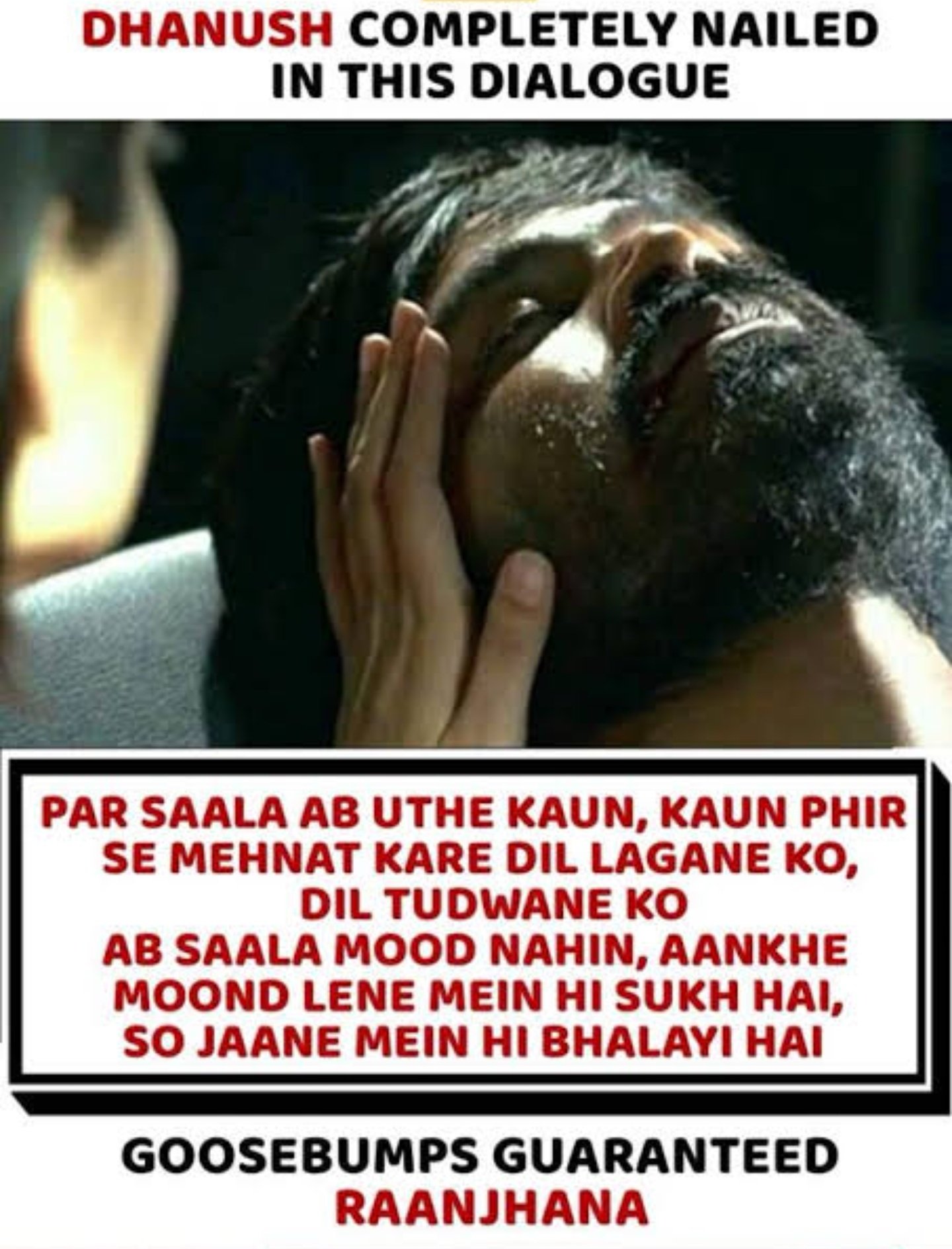 Praveen on X: @AsYouNotWish Famous Raanjhana's last dialogue.  t.copJcz82wpHW  X