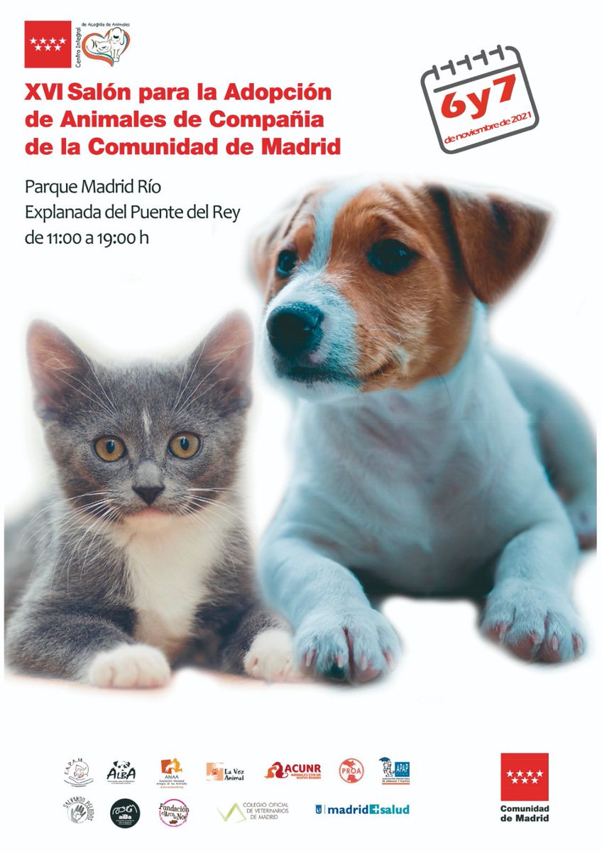 Queréis adoptar?Queréis conocer más de cerca nuestra labor desde hace ya 30 años ? #pioneros en #proteccionanimal ven y conócenos los días 6 y 7 de nov en el #salondelaadopcion <a href="/medioambientecm/">Medio Ambiente▪️Comunidad de Madrid</a> <a href="/ComunidadMadrid/">Comunidad de Madrid</a> #madridrio os esperamos !! #loteriadenavidad y muchas sorpresas!!