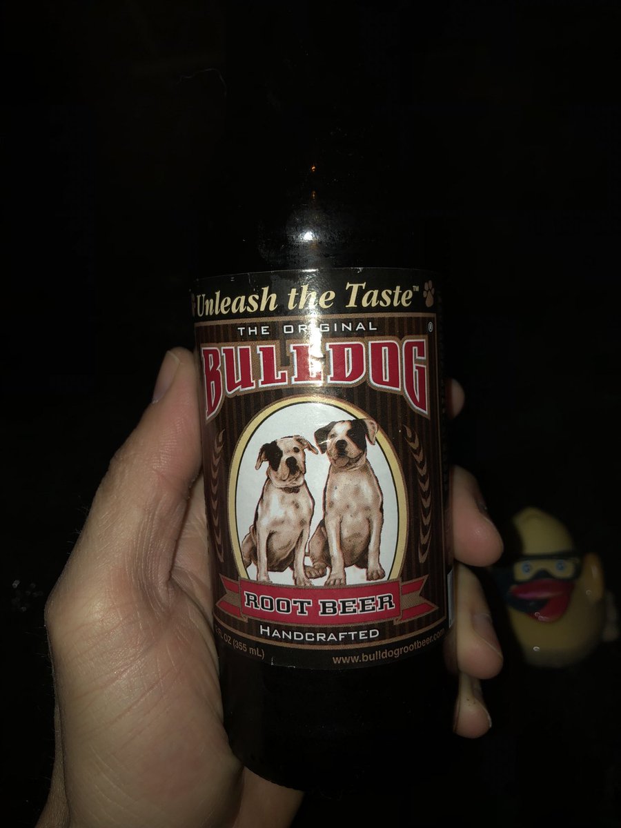 RootBeerThinks's tweet image. Bulldog Root Beer - classic root beer taste. Complex flavor with notes of vanilla and honey. 

-96-