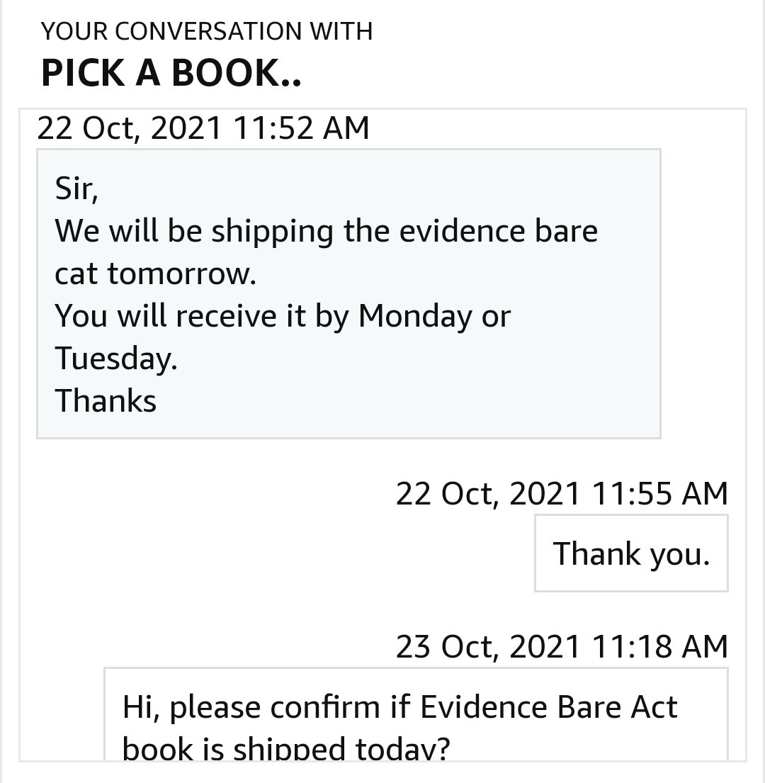 pujhapal's tweet photo. @AmazonHelp I already did, the CS team is not helping. I was supposed to receive the book Yesterday but no one came. I kept messaging but no one replied. Please deliver me the book before 29th October as it's very urgent. https://t.co/e2gWCPAG92