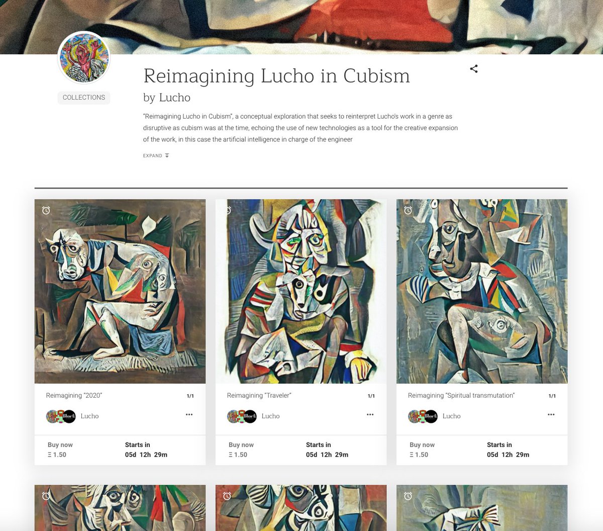 elmismolucho's tweet photo. The collection "Reimagining Lucho in Cubism" drops on November 1st 🔥 Exclusive in @KnownOrigin_io 

10 pieces 1/1 available for Ξ 1.5
(Includes a second NFT / no additional cost)

https://t.co/jqjlO6V08h

@BlockEureka @alejandrocb96 

#KOllections #cryptoart #NFT #cryptoartist https://t.co/76rbJBHfrI