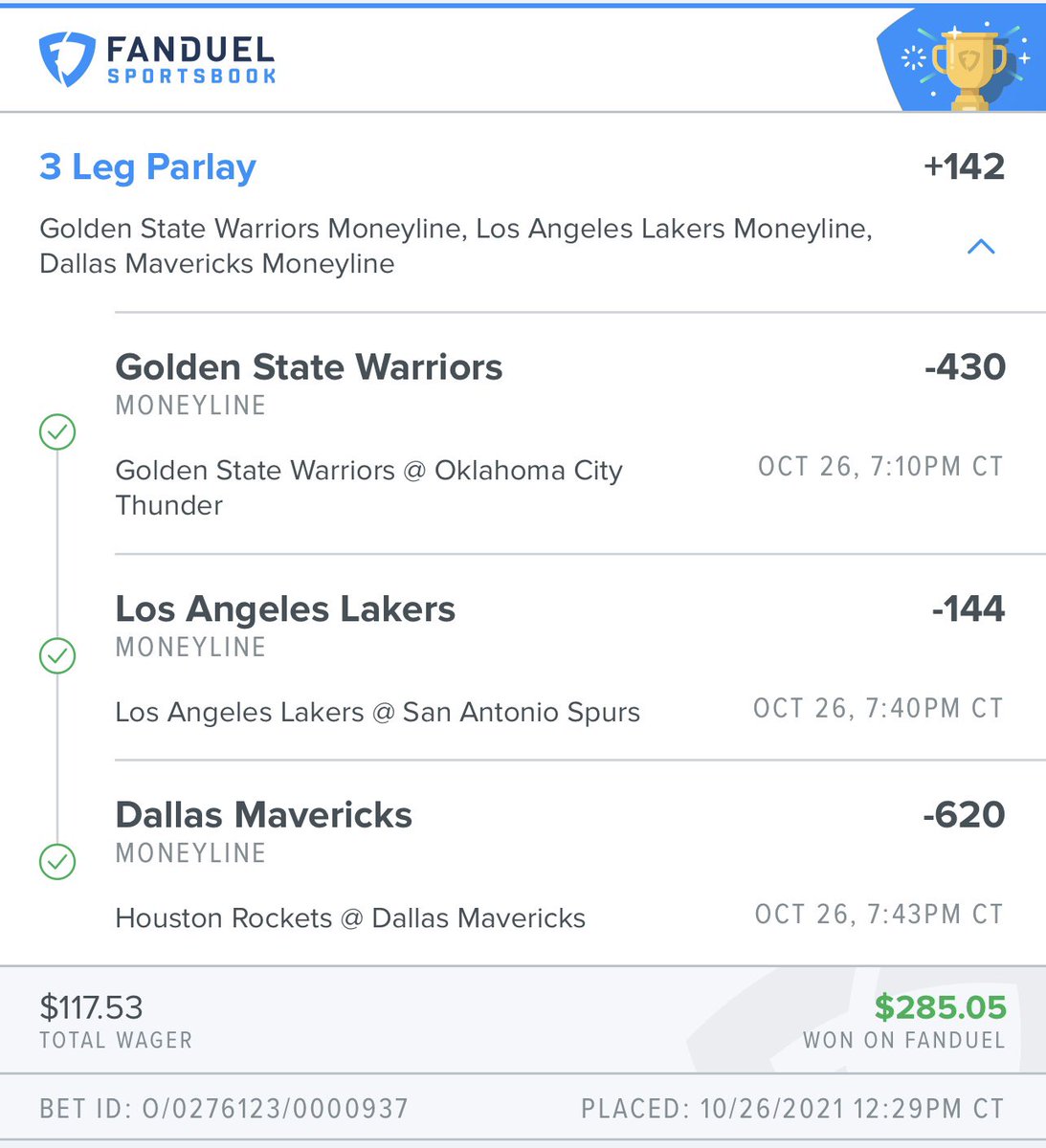 StevenBinkley4's tweet photo. These are what I call late at night undisciplined keep it to yourself parlays. If they hit, they hit. If not you cover that shit up like Hillary’s emails, and Epsteins testimonials. 😂😂 #fullytransparent https://t.co/3xAFXIG9As