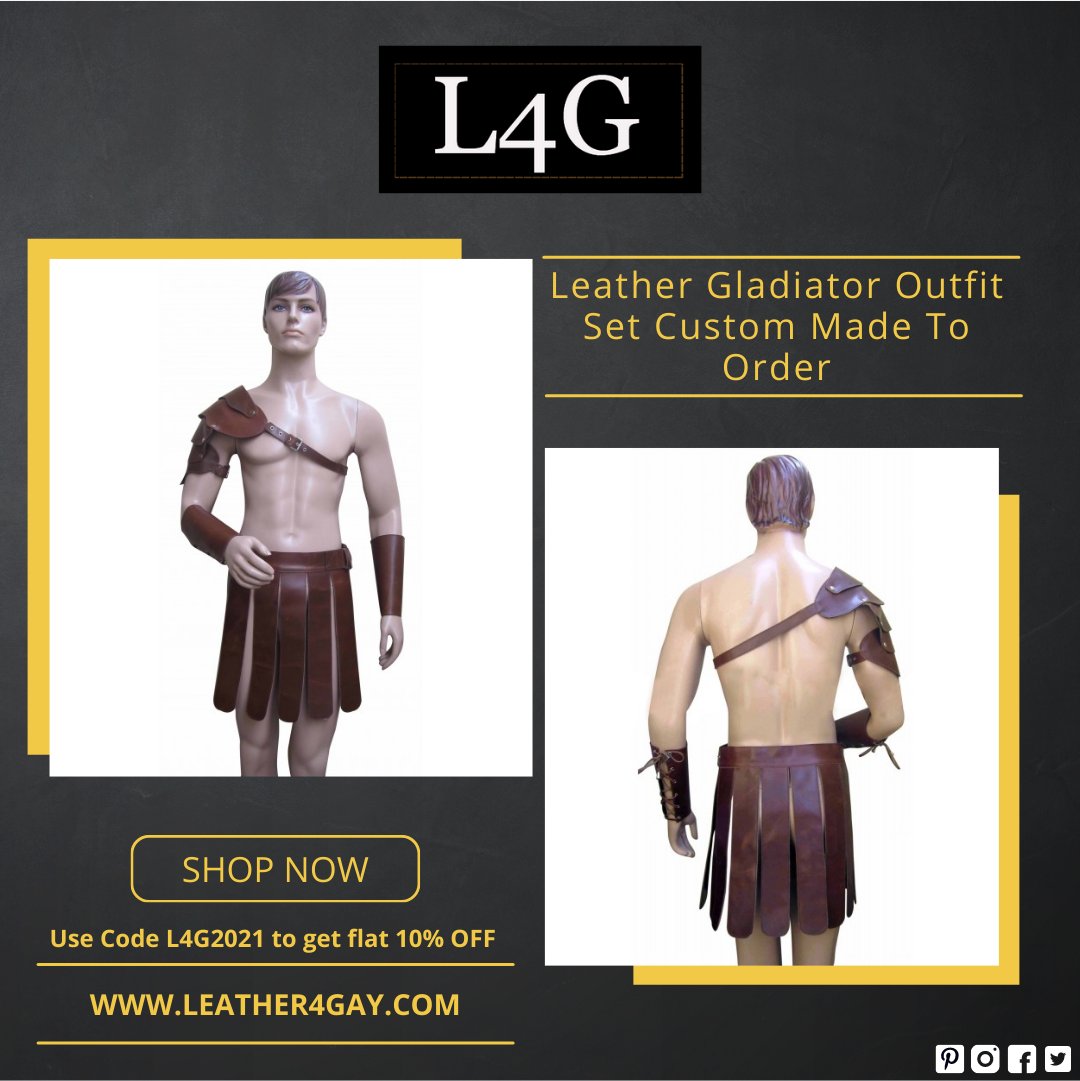 Leather4Gay's tweet photo. This simple Gladiator Outfit set in Real Leather is an exclusive design of ours.
.
https://t.co/GLGMq2XvDw
#lgbt #lgbtcommunity #leathergladiatoroutfit #mensleathergladiatoroutfit #gladiatorstylekilt #leatherproducts #leathergarments #gayleathergladiatoroutfit https://t.co/W5tlQOtO3s