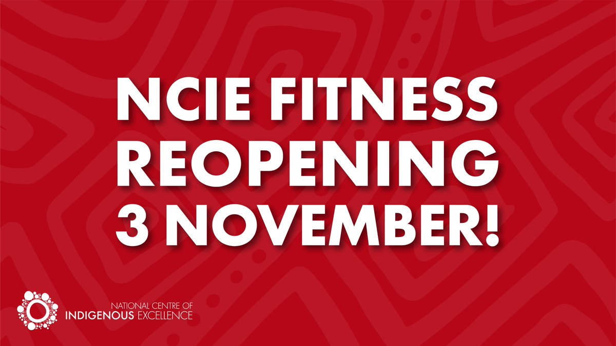 NCIE Fitness will be reopening on Wednesday 3 November! We are so excited to welcome you back. Follow the link below for more info about the changes that will be in place to make sure that our community can return back safely and smoothly! 👉🏾 ncie.org.au/ncie-fitness-r…