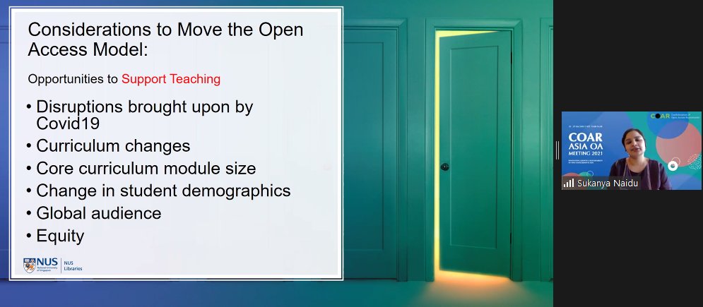 NTU Library (@ntusglibrary) on Twitter photo Sukanya Naidu shares considerations to bring in #OER to support teaching.
<a href="/NUSLibraries/">NUS Libraries</a>
#AsiaOA #OpenScience #OpenAccess #scholcomm #repositories #OAweek Sukanya Naidu shares considerations to bring in #OER to support teaching.
<a href="/NUSLibraries/">NUS Libraries</a>
#AsiaOA #OpenScience #OpenAccess #scholcomm #repositories #OAweek