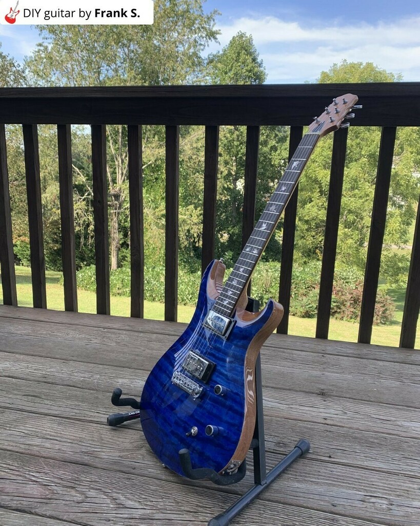 GuitarKitWorld's tweet photo. You'll be rocking this guitar like a pro in no time!

DIY guitar by Frank S. using our PR Guitar Kit w/ Quilted Maple Veneer.

#diyguitar #prstyle #guitarbuild #guitarbuilding  #quiltedmapletop  #guitarkit #guitarkits #guitarkitworld https://t.co/JHDm86rv4z https://t.co/LWcwGmFTxe
