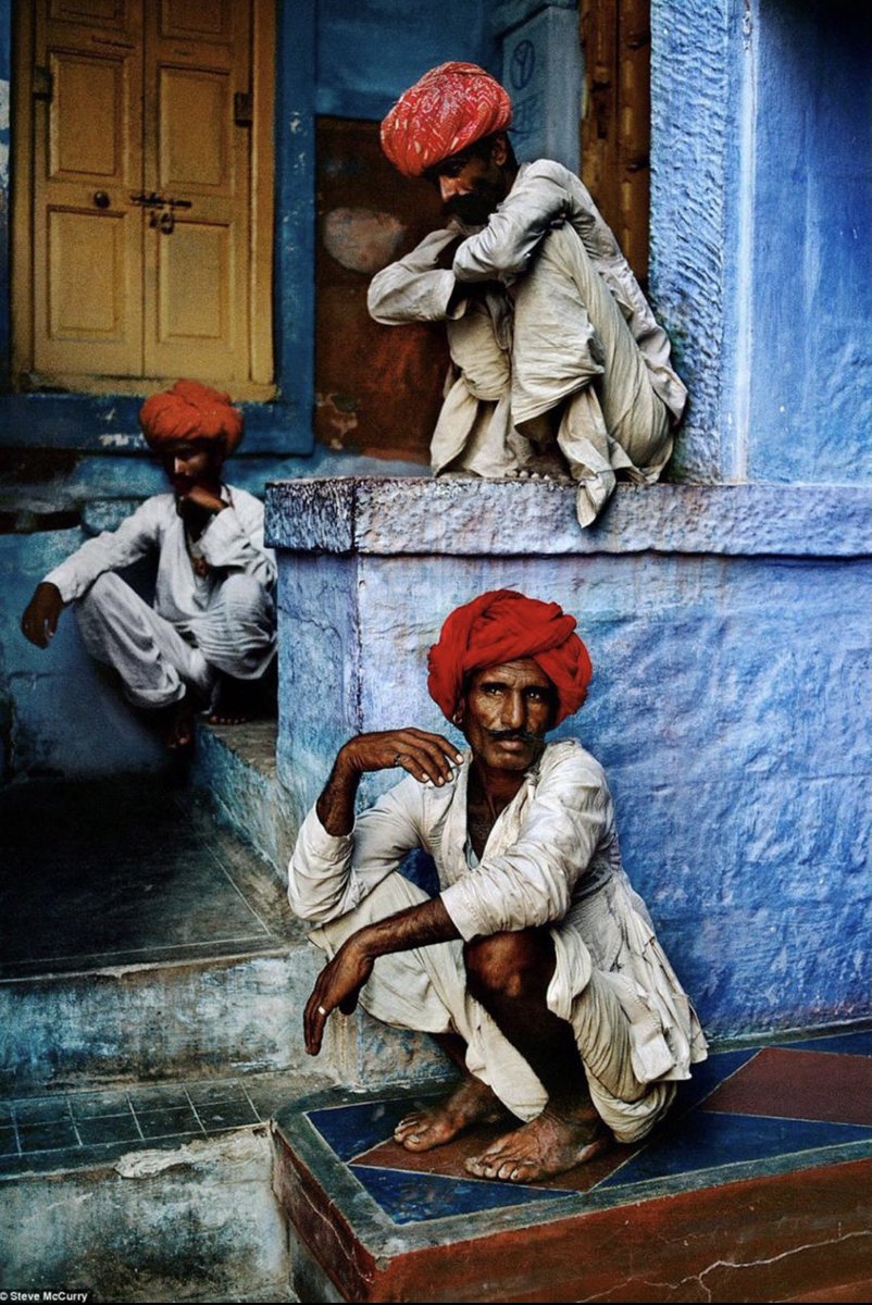 Three men and the city!
A beautiful shot of quintessentially #Rajasthani men with #BlueCity #Jodhpur as the perfect backdrop. 

Shot by @stevemccurryofficial 

Tag us <a href="/OhMyRajasthan/">Oh My Rajasthan!</a> / use #ohmyrajasthan to get featured!