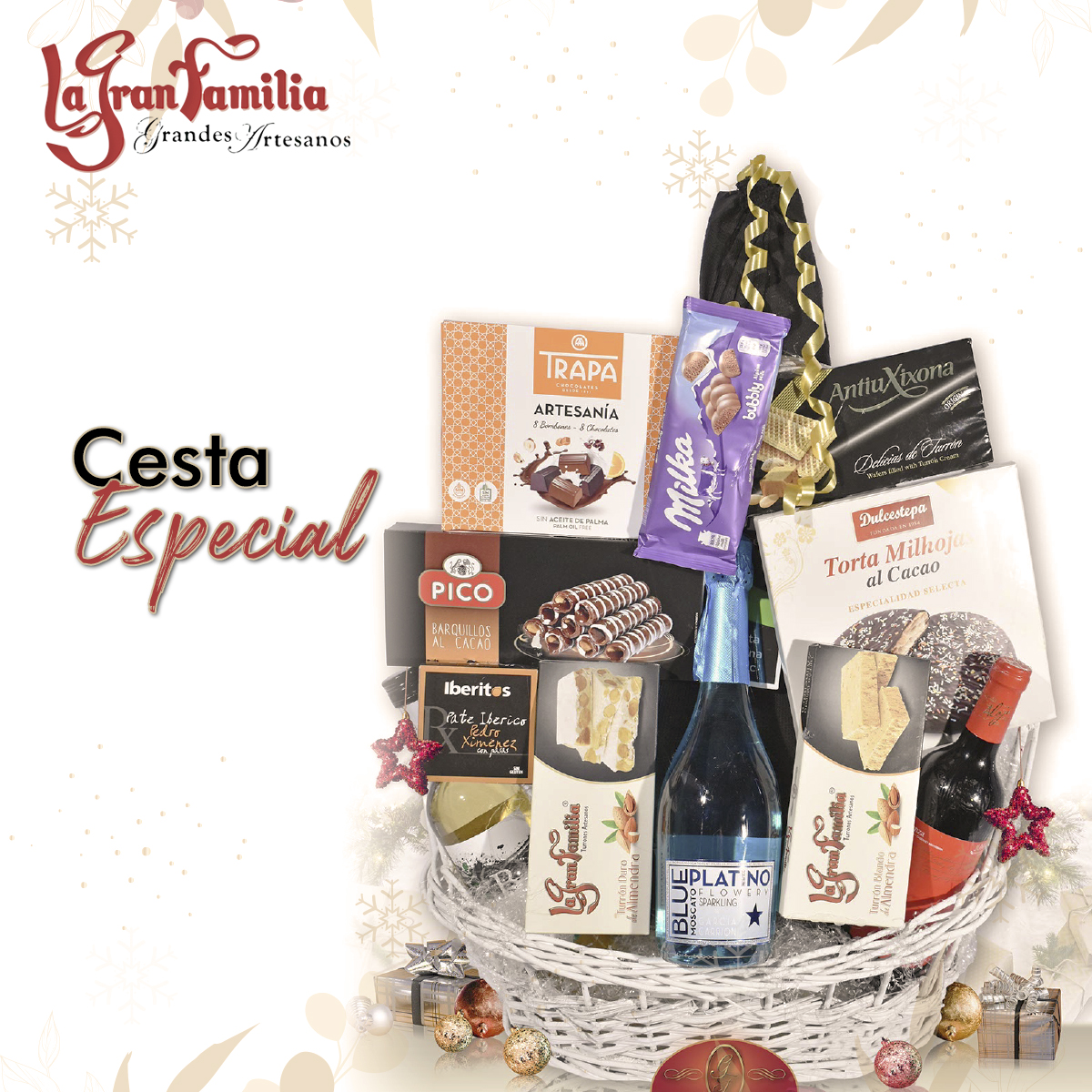 TurronesLGF's tweet image. Si aún no has hecho el pedido de #CestaDeNavidad para tus #clientes, #familia o #empleados, te dejamos con más ideas deliciosas 🎁 #Cestas con productos variados# Gourmet que enamoran paladares y corazones 🥰 ¡Haz ya tu pedido y no te quedes sin tus Cestas de #Navidad! 🎄