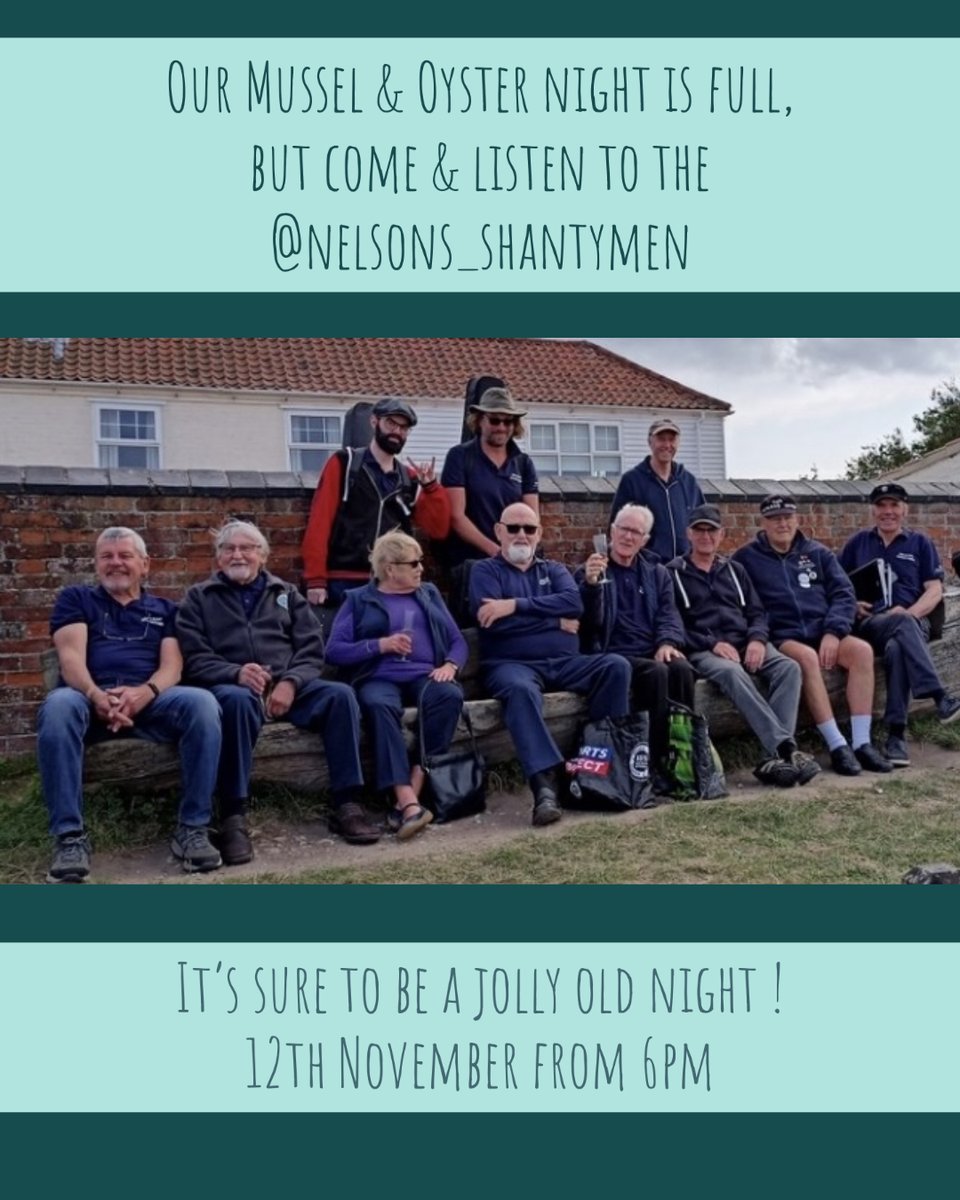 DabblingDuckGM's tweet photo. We are now full for food,but come & enjoy the shantymen!See you on 12th November @Nelsons_Shanty #thedabblingduckpub #shantymen #nelsonshantymen #musselnight #musselseason #norfolkmussels #norfolkoysters #oysters #norfolkcoast #norfolkpubs https://t.co/aabdCyAUwe