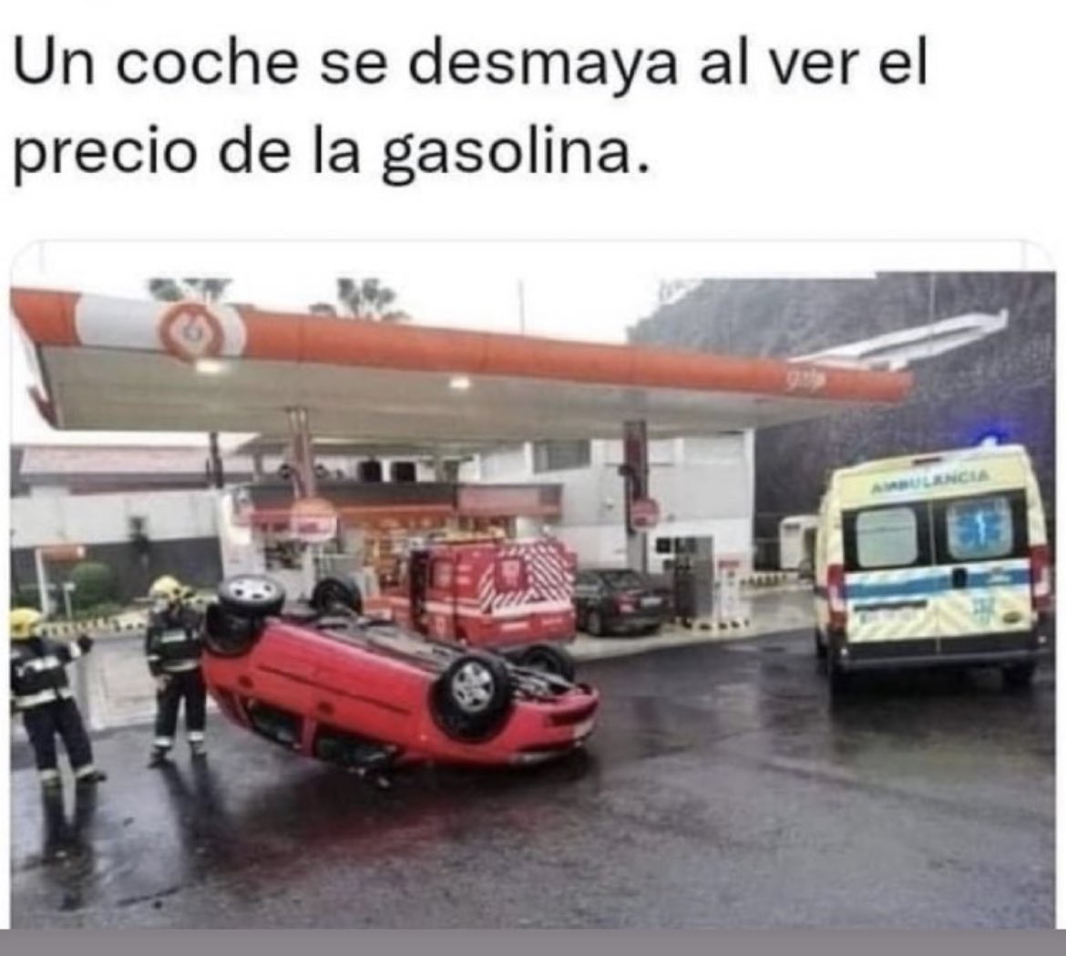 Si vais a la gasolinera ⛽️ tener cuidado , es una de las zonas más caras junto a la luz 💡. 

🤦🏻‍♂️🤦🏻‍♂️🤦🏻‍♂️🤦🏻‍♂️🤦🏻‍♂️🤦🏻‍♂️
#preciosmuycaros #estonohayquienlopage