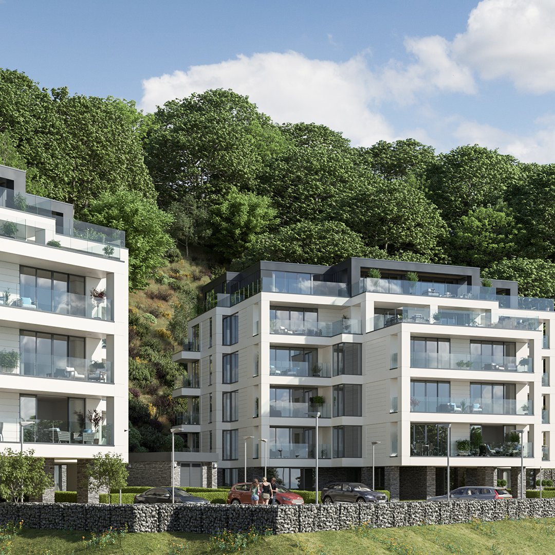 Working with a large private developer from the South east OSG executed a stunning 36 Unit luxury sea side development with penthouse apartments fetching in excess of £1m in price.  #luxurydesign #reinforcedconcrete #designchallenge CGI credit The Faction CGI