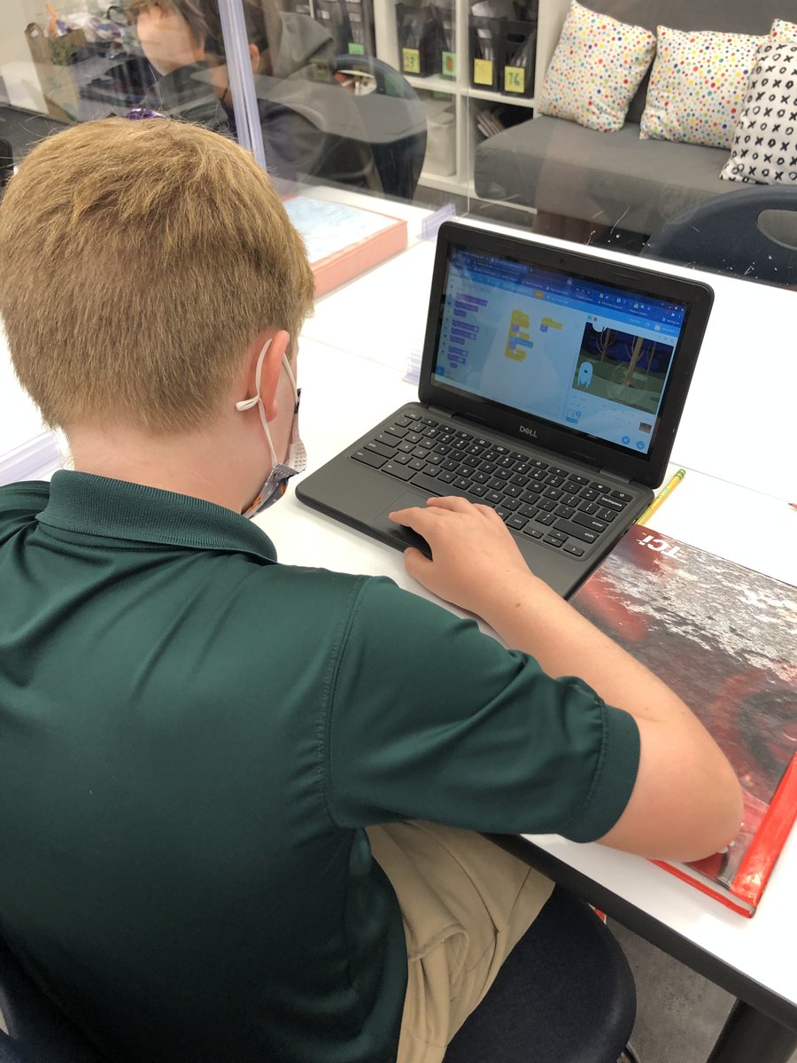 PineCrestSTEM's tweet photo. Time for some spooky coding! Students #PCGrade4 are coding pumpkins and ghosts this week using @gotynker @codeorg and @scratch #PCCompSci What will your coding story tell? #PCLowerSchool https://t.co/YNQAmMHauF