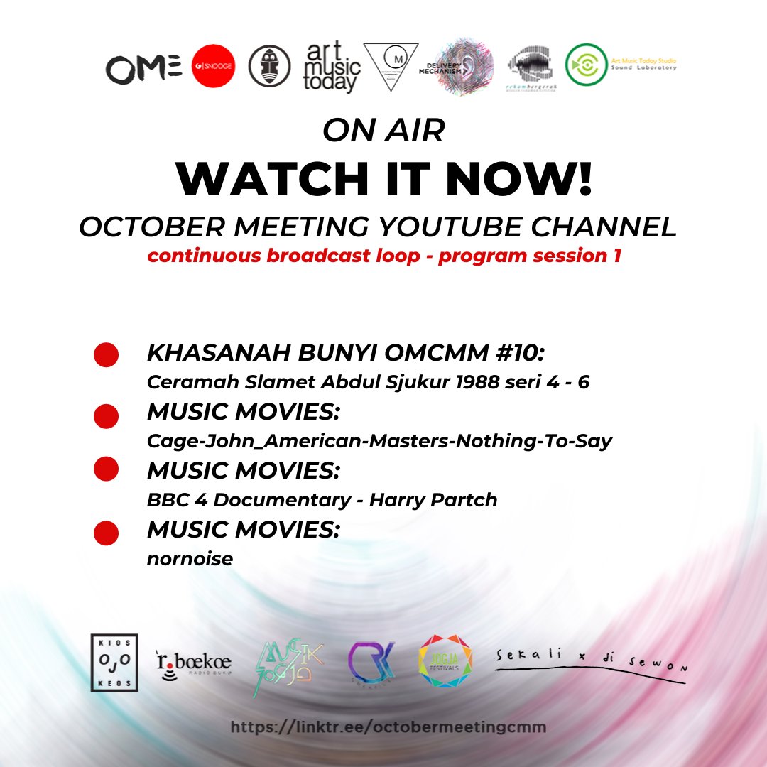 OctoberMeeting's tweet photo. Maka dari itu, simpan daftar line up baik-baik ya agar kamu engga kebingunngan "sedang nonton apa" pas ngeklik channelnya. https://t.co/OMRUFyWORo