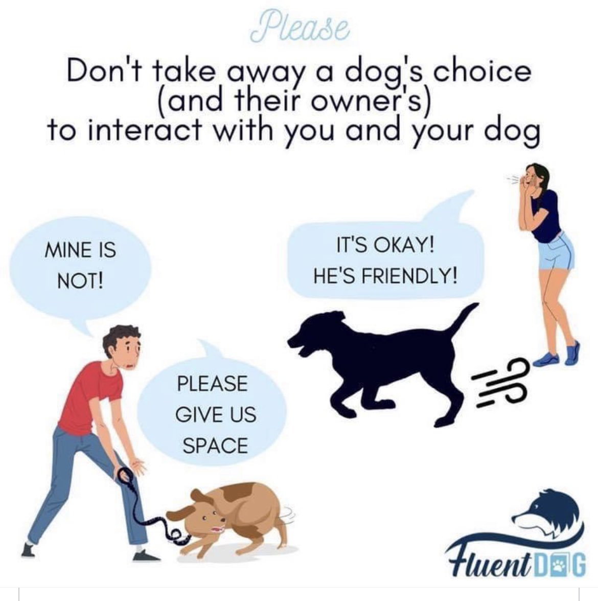 When walking our dogs, we must be aware and respect that some dogs ( and people) get really stressed when approached by dogs they do not know

Keep your dog within your control with positive reinforcement training 🚶🏻‍♂️🐕‍🦺🚶🏼‍♀️

#dogs #dogwalks #positivereinforcementtraining