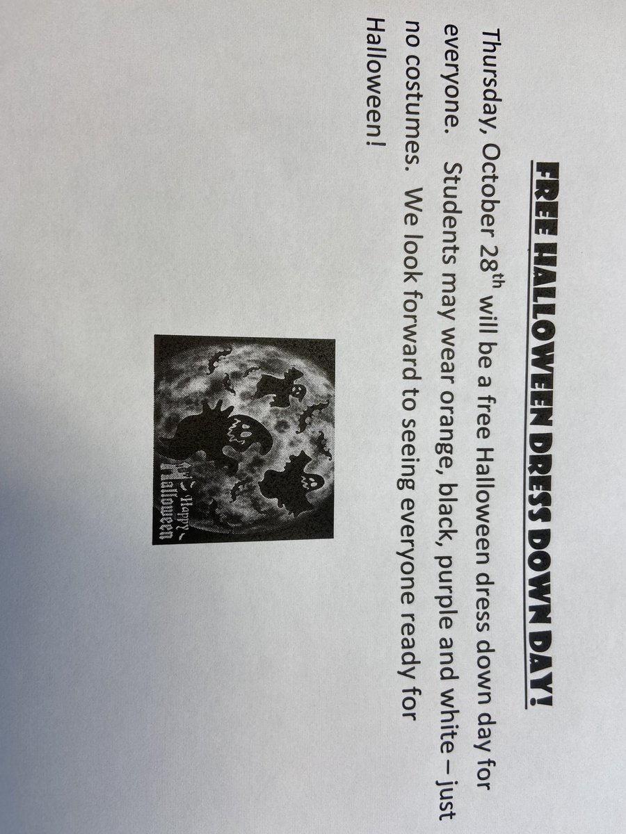 Free Halloween Dress Down tomorrow!! 👻🎃