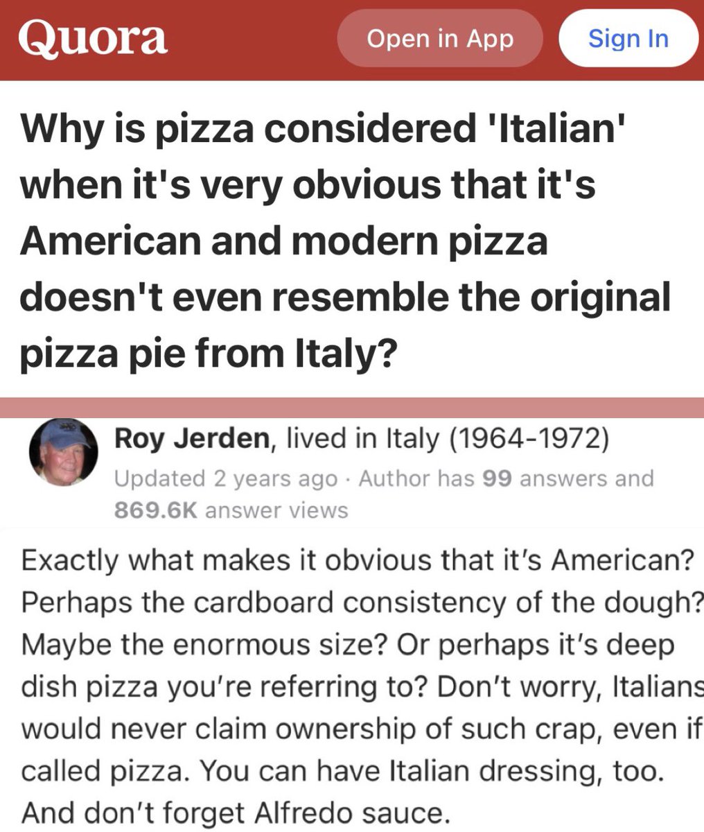 ItalianComments's tweet photo. has american pizza won the unesco heritage status? https://t.co/gpdtZrBM0G