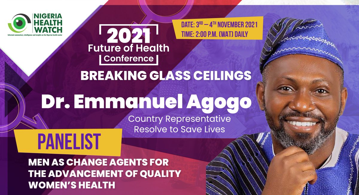 nighealthwatch's tweet photo. @W4HNigeria @gatesfoundation @WHONigeria @LSEHealthPolicy @unwomenafrica @donlaz4u @Otunbaeffie @AnitaZaidi @MariyaSRH @PathfinderInt Meet our panelists:

➡️ @agogo_immanuel, Country Rep. @ResolveTSL 

➡️ Sarkin Yakin Gagi, Alhaji Sani Umar Jabbi, District Head of Gagi, Sokoto State

➡️ @Arush_Lal, Vice Chair @womeninGH 

Dr. Adepeju Adeniran, Health Systems Strengthening Consultant will moderate the panel. https://t.co/kVyNG5IMDO