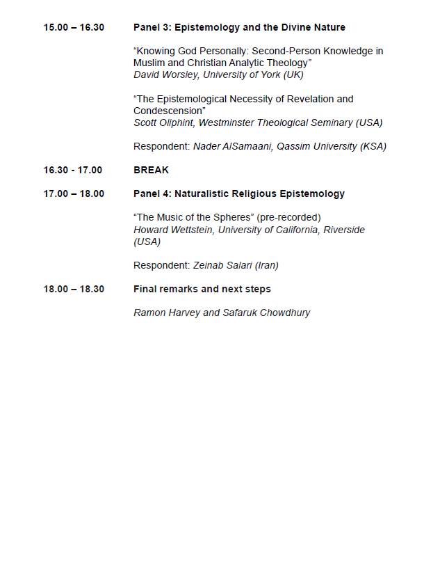 BeyondFound2023's tweet photo. We are excited to host our second online workshop this Saturday, putting an international group of epistemologists from Islamic, Christian and Jewish traditions into respectful dialogue. Note that this is a closed-door session, but the papers will be edited for our new volume. https://t.co/WxMR8Rsmmy