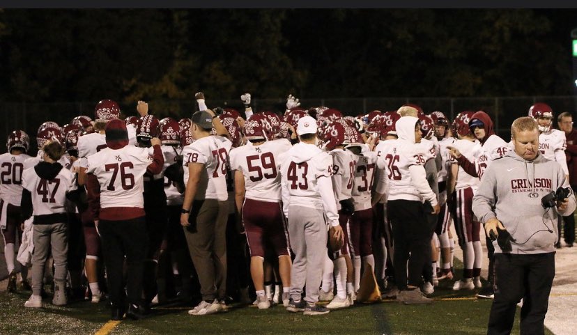 LomboTonka's tweet photo. Let’s go!!! It is playoff time!!! Opening round game is home at ‘The Grove’ this Friday night vs Roseville at 7 PM!  @MGpartyzone it’s time to get it rockin’! #crimsonpride #getStep1 #mostwonderfultimeofyear https://t.co/ix0wywgpaP