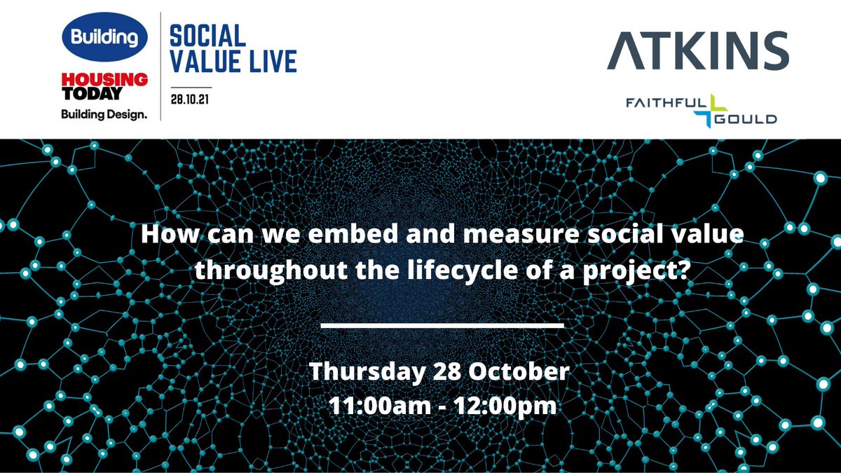 Find out how the industry can benefit from value-based procurement in our first #SocialValueLive session, sponsored by @atkinsglobal and @fgouldconnect tomorrow from 11am register.gotowebinar.com/register/57872…