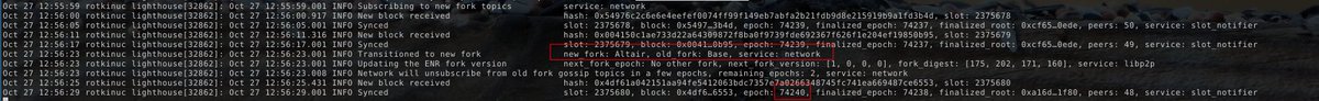 Welcome to epoch 74240 and Altair, the new #ethereum beacon chain hard fork.