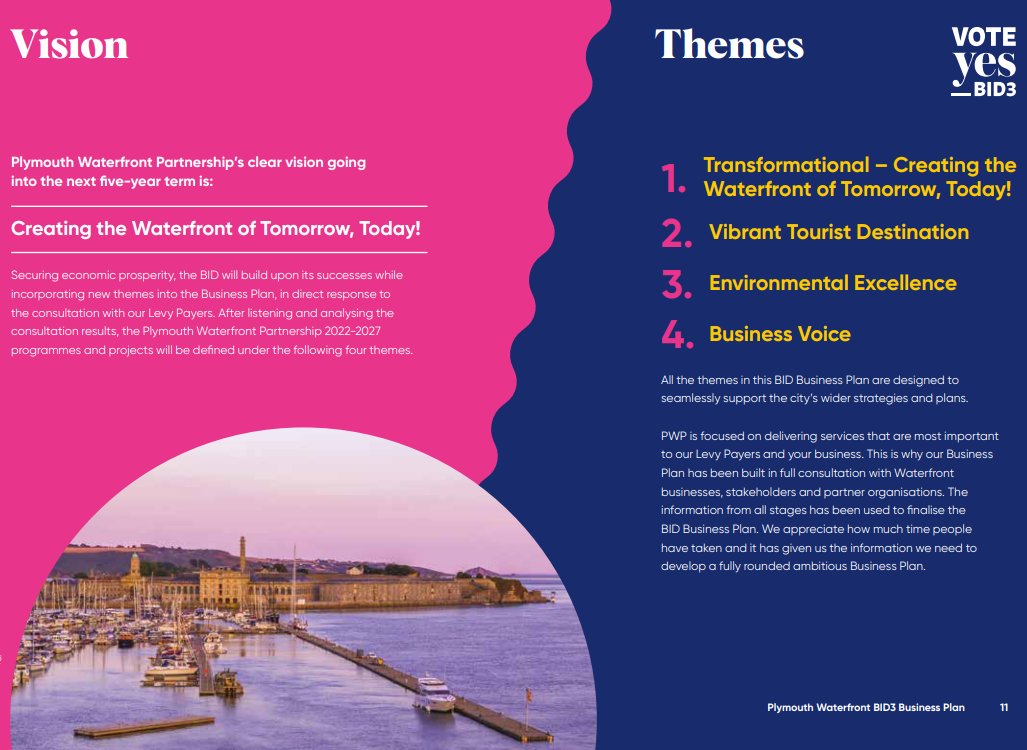 PWPBID's tweet photo. BID3 - Plymouth Waterfront Partnership’s clear vision going into the next five-year term is: Creating the Waterfront of Tomorrow, Today! #BID3VoteYes #WaterfrontBID
See the BID3 Business Plan in full > https://t.co/asdtp6fenG https://t.co/5QUOvk7rD8