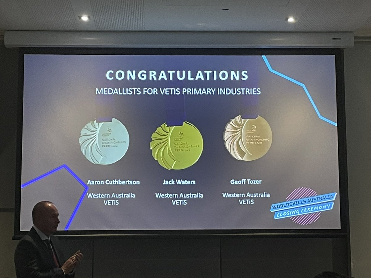 peterwaters74's tweet photo. Congrats to jack and Arron from Cundy ag winning gold and silver for Australia in world skills for primary industries. Great effort. with Geoff from Harvey Ag getting bronze gave team wa a clean sweep 👍 https://t.co/kcv501zkEV