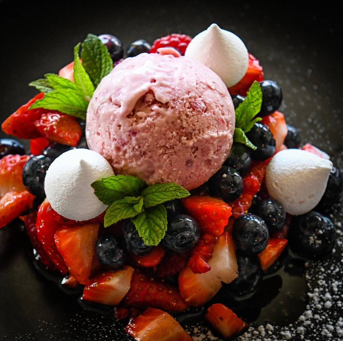 Fresh Summer berries with home made strawberry yoghurt Ice cream, ideal for the hot weather today. We are open 7 days a week, lunch and dinner. Book via the Dineplan app or call us 021 876 4056. Full Covid protocols in place and all our staff are fully vaccinated.