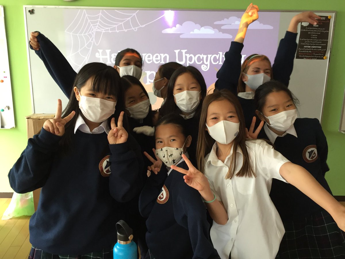 The six graders are learning about up-cycling in their science classes.