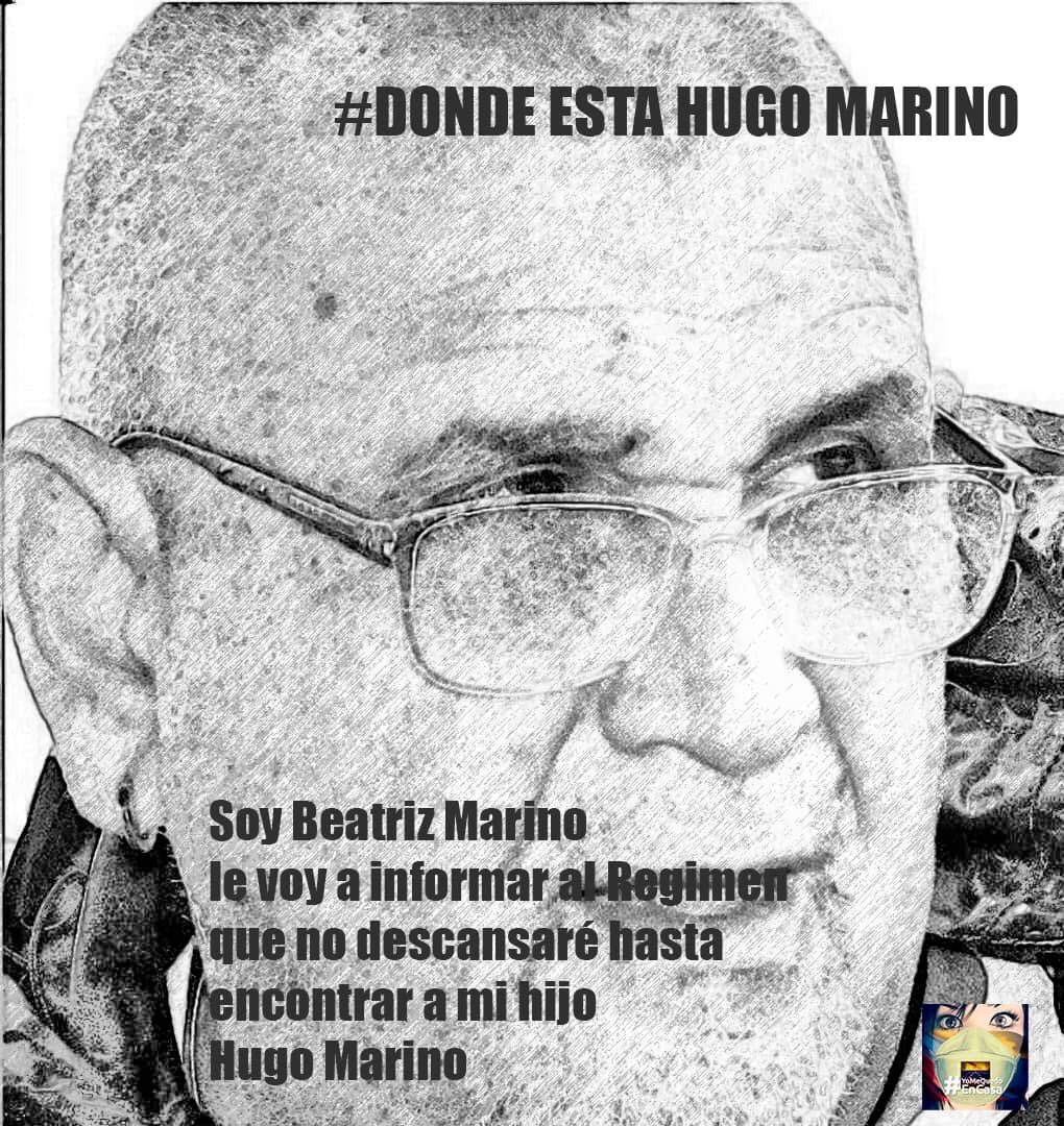 bsmarinos's tweet image. Soy- @bsmarinos la mamá de Hugo Marino le informo al Regime que no descansaré hasta encontrar a mi hijo o saber que le hicieron y lograr que se castiguen a los responsables de su desaparición