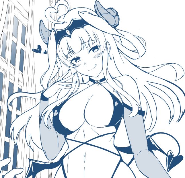 サキュバス金剛の下書き中～。だいたいこんな感じ 