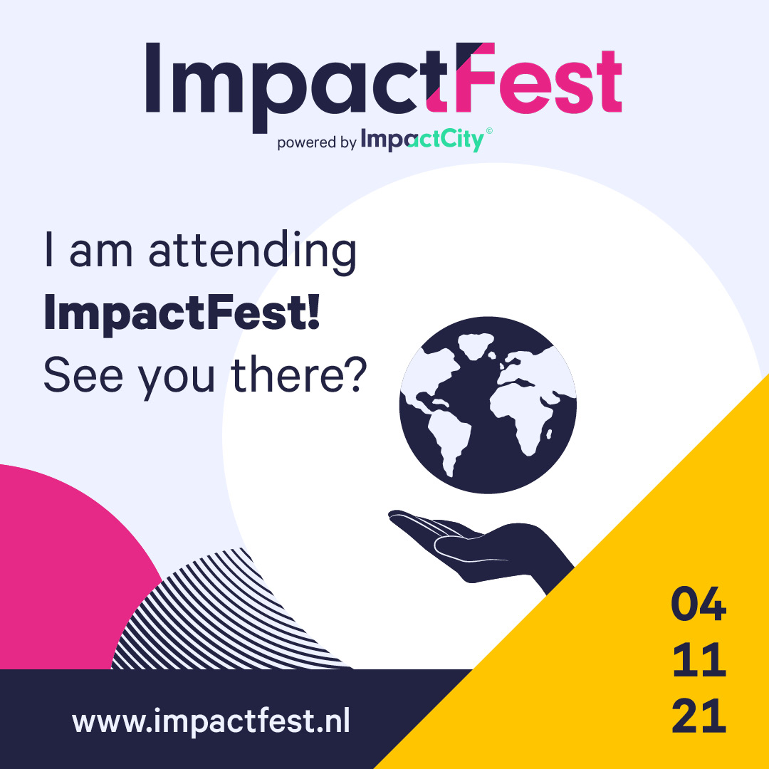 Be sure to join us & our community members there! 💛 Let’s create a sustainable future together! 8 days left #doinggoodanddoingbusiness #ImpactFest2021 #impactcity #thehague #sustainability #socialchange #eco #Funding @impactcity
