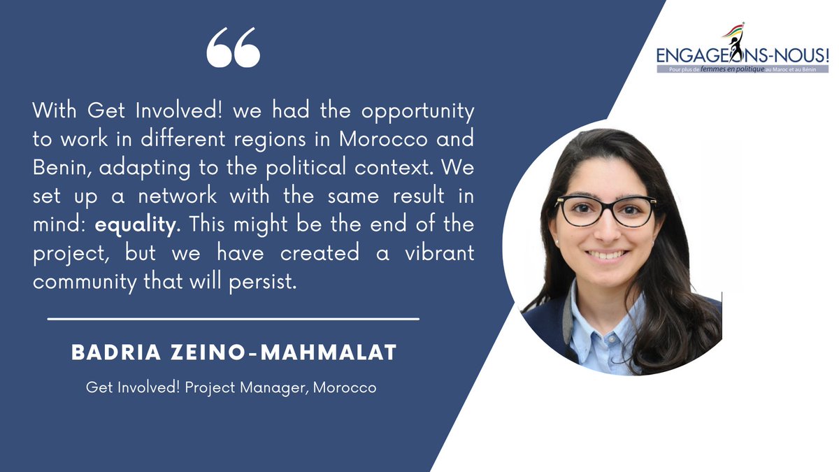 EU_ENoP's tweet photo. @BadriaZeino reflected on the achievements of the Get Involved! project and the #network and #community which were created. 📢

#WomenLeading4Change https://t.co/TJPkLnfeeK