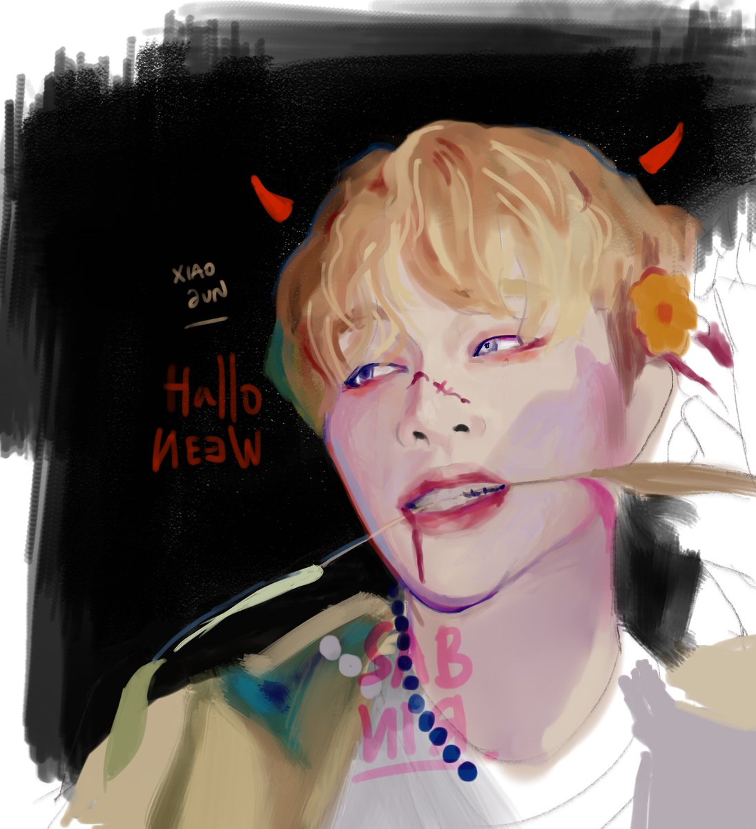sabaleine's tweet photo. gambar yg gaberes2 haha tp mau ku post aja :( 

#xiaojun #wayvfanart #xiaojunfanart #digitalart https://t.co/kxf4OSyY9e